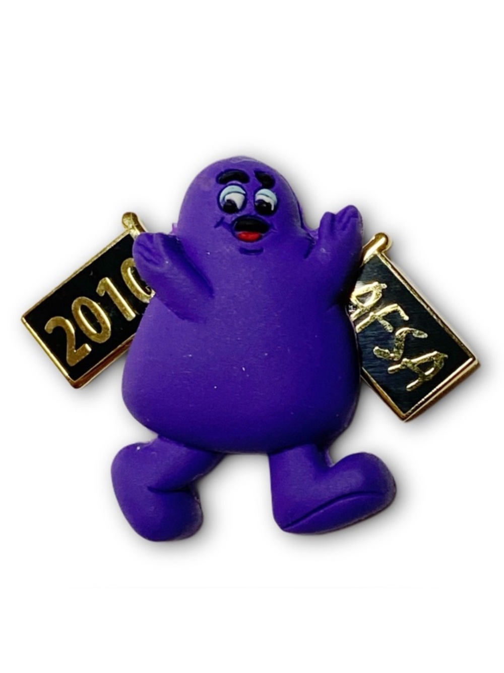 McDonald’s Pins Grimace AFSA 2010 Rubber Purple Metal Lapel Pin